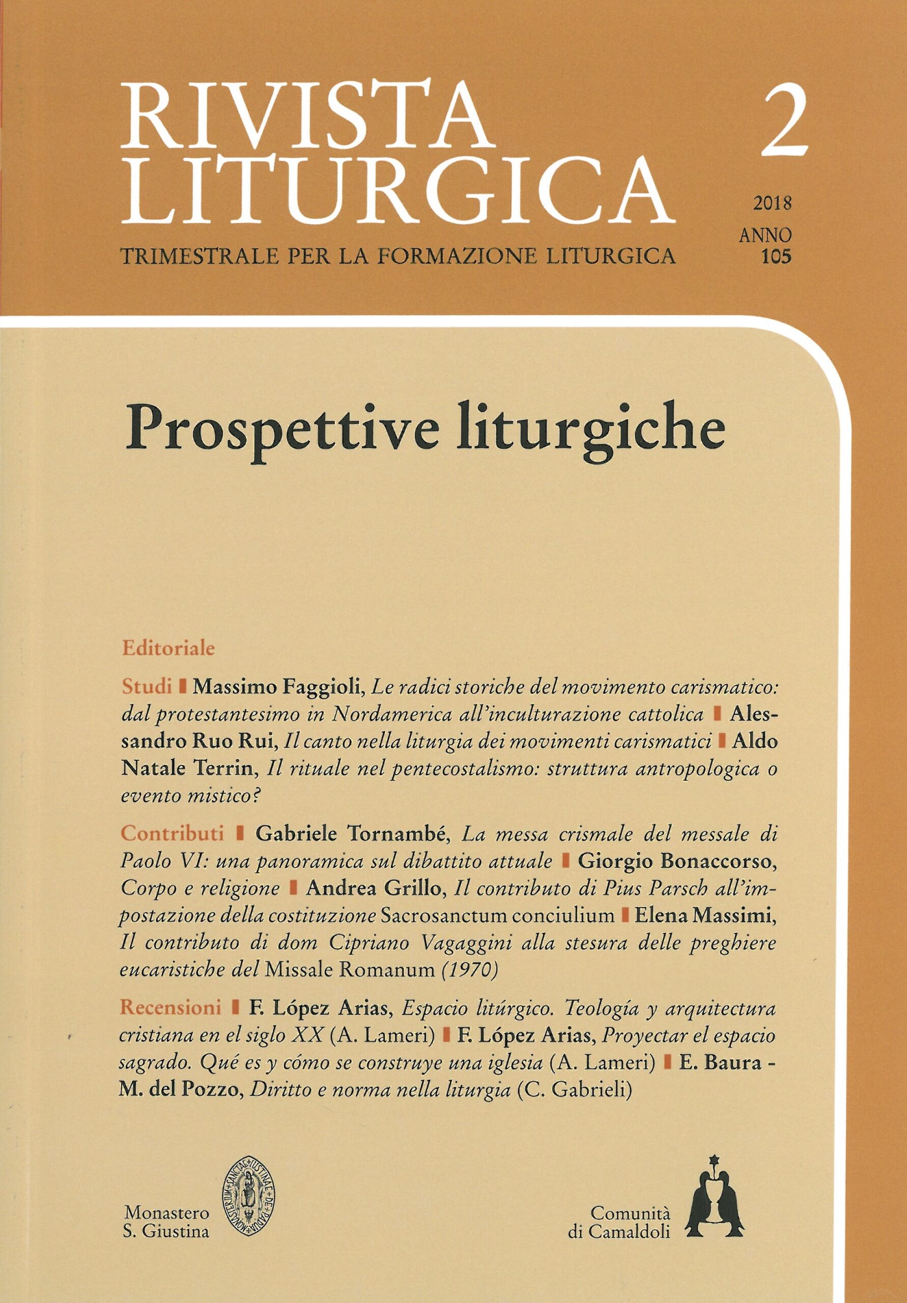 Prospettive liturgiche (RL 2/2018)