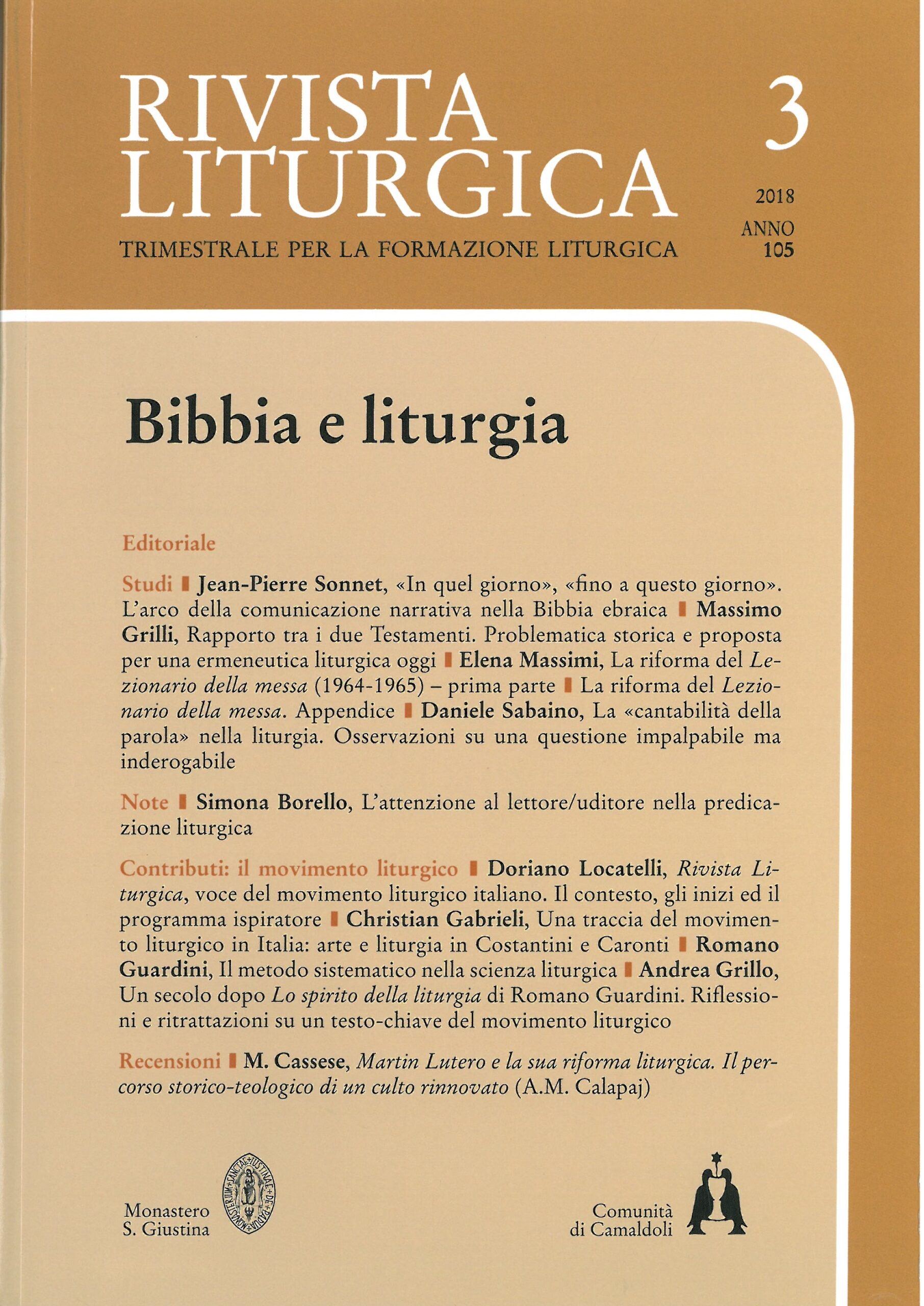 Bibbia e liturgia (RL 3/2018)