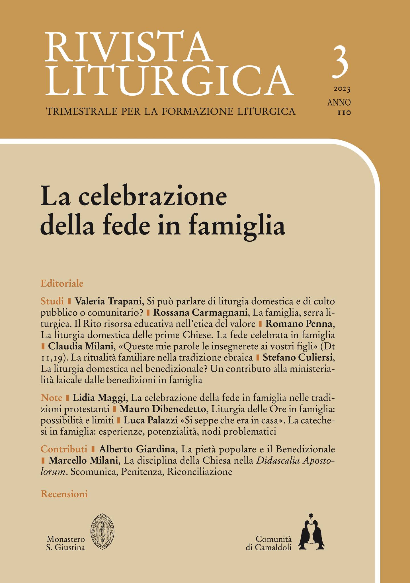 La celebrazione della fede in famiglia (RL 3/2023)