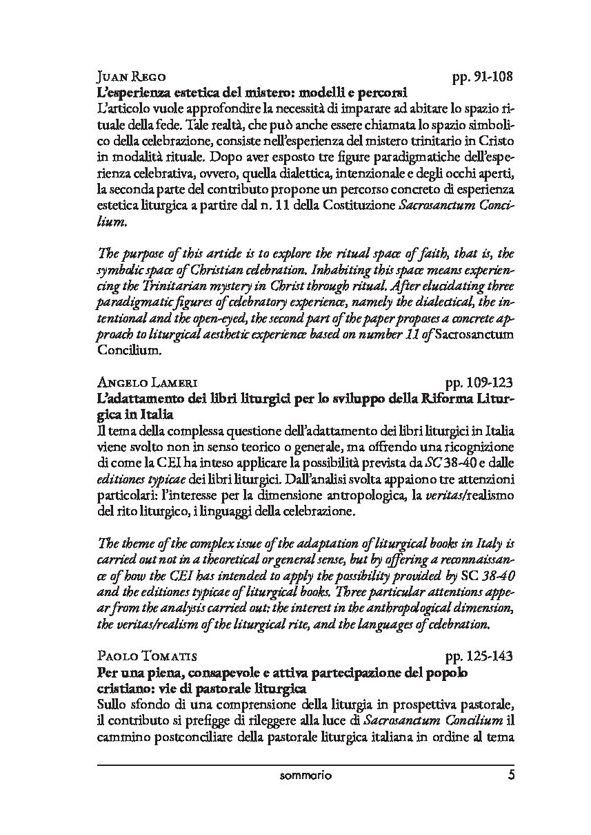La liturgia a sessant'anni da Sacrosanctum Concilium (RL 2/2024) - immagine 5
