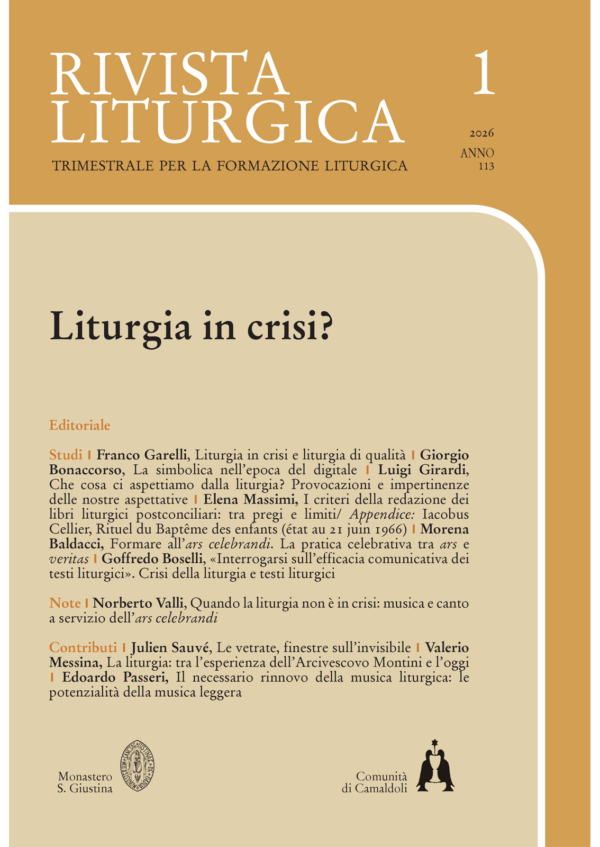 Liturgia in crisi? (RL 1/2026)
